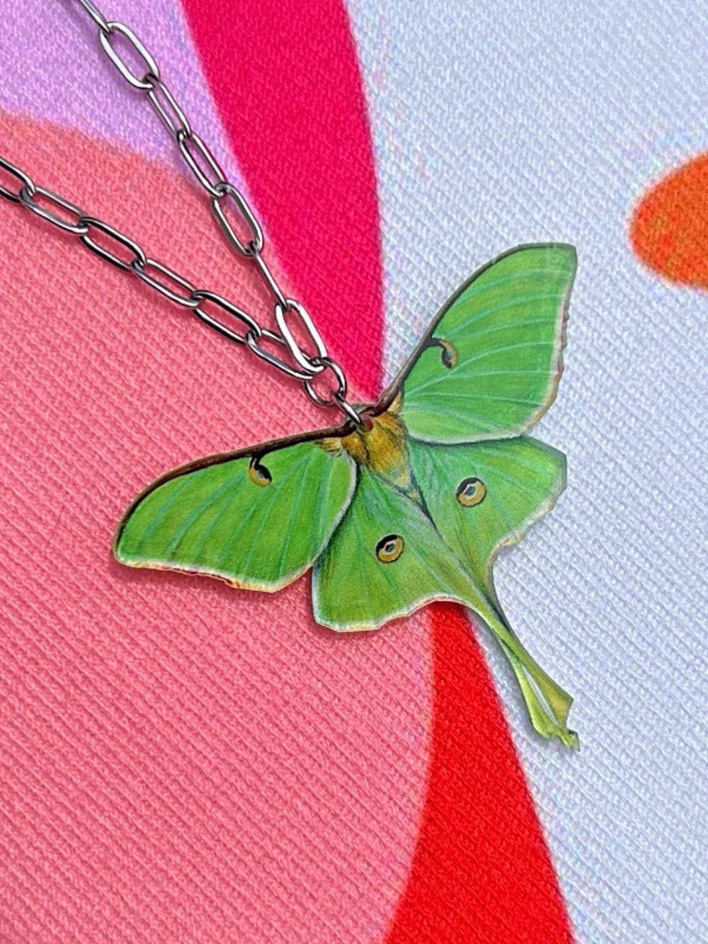 Luna Moth Necklace